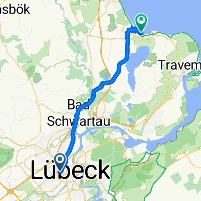 Steinrader Weg 13, Lübeck nach Strandallee 168, Timmendorfer Strand