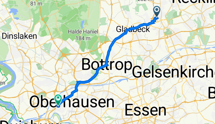 VelsenstraĂźe 20, Gelsenkirchen nach Im Sande 33, Oberhausen