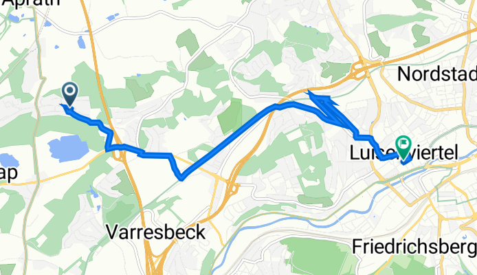 An der Piep 49, Wuppertal nach Friedrich-Ebert-Straße 48, Wuppertal