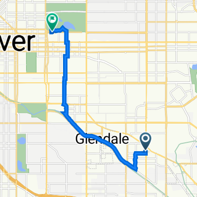 South Monaco Street Parkway 835, Denver to 17th Ave &amp; Esplanade, Denver