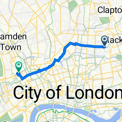Quietway 2, London to 190 West Lodge, Euston Road, London