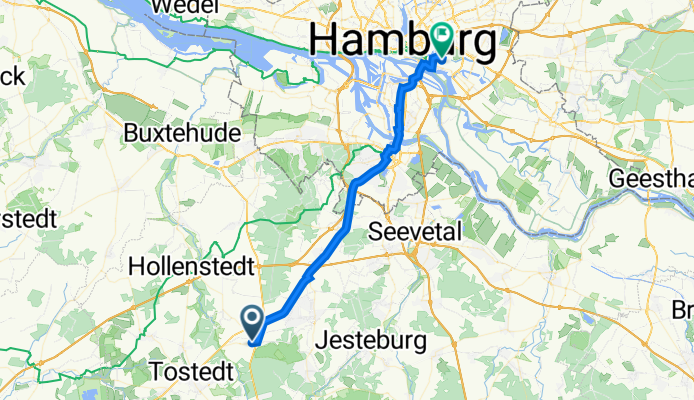 Kakenstorfer Straße 18, Buchholz in der Nordheide nach Großmannstraße 114, Hamburg