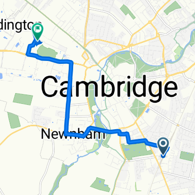 33 Station Pl, Cambridge to Greenwich House, Madingley Road, Cambridge