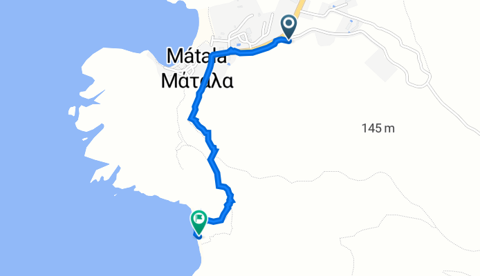 Eparchiaki Odos Gortinas - Matalon, Matala nach Red Beach Trail, Matala