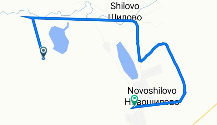 Маршрут в Школьная улица, Новошилово