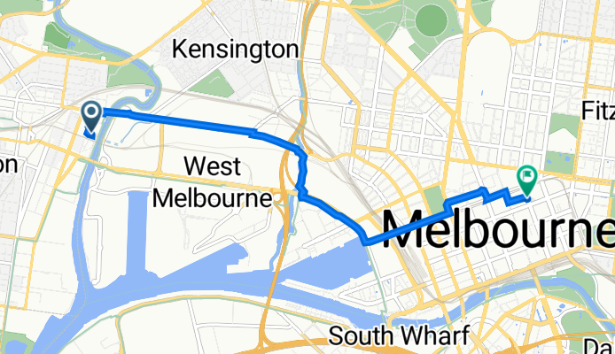 45 Moreland St, Footscray to 265–269 Russell St, Melbourne