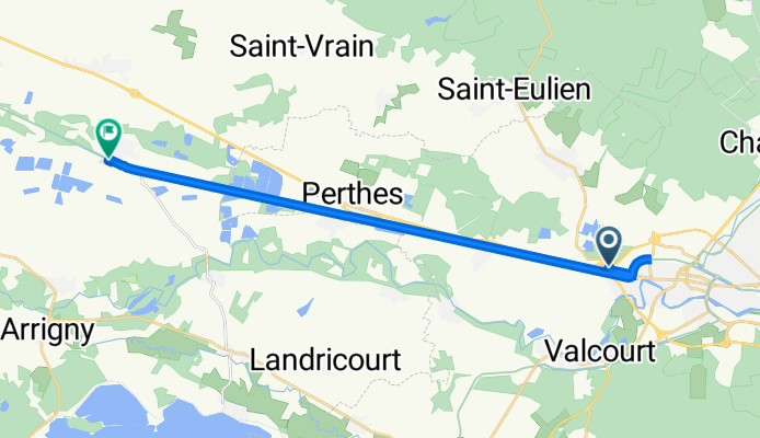 Avenue Roger Salengro 58, Saint-Dizier nach Route de Larzicourt 12, Orconte