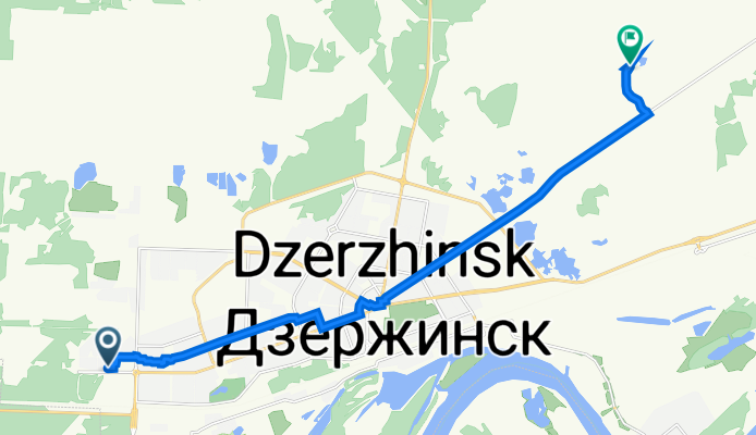 проспект Циолковского, 94А, Дзержинск до Городской Округ Дзержинск