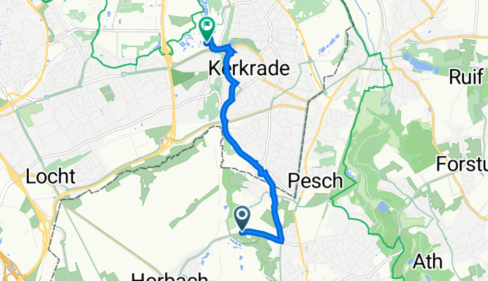 Mühlenbachstraße 49–51, Herzogenrath nach Kerkradersteenweg 4, Kerkrade