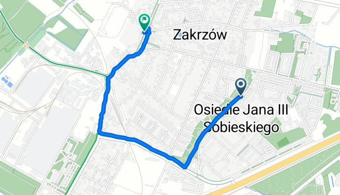 Królewska 34, Wrocław do Gen Leopolda Okulickiego 12, Wrocław