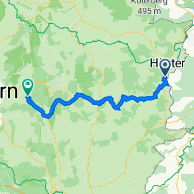 Godelheimer Straße 55, Höxter nach Cheruskerstraße 25, Altenbeken