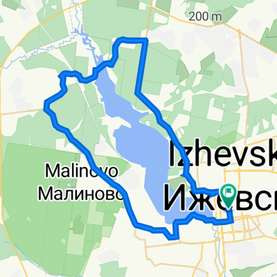 Пушкинская улица, 219, Ижевск до Пушкинская улица, 217, Ижевск