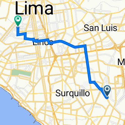 De Jr.Los Aviadores 234, Lima a Jirón Huáscar 1102, Jesús María