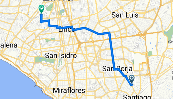 De Jr.Los Aviadores 234, Lima a Jirón Huáscar 1102, Jesús María