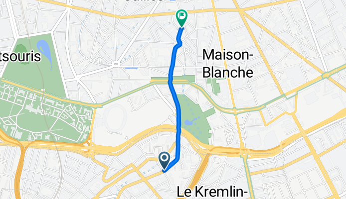 16 Avenue François Vincent Raspail, Gentilly à 7 Rue des Peupliers, Paris