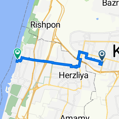 Ha'sharon Street 20, Ra'anana to Herzliya