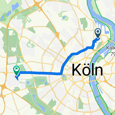 Schachtstraße 2, Köln nach Sudetenweg 42, Köln