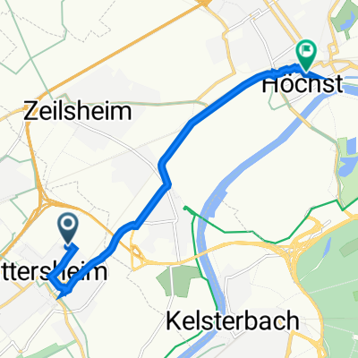 Liederbacher Straße 20, Hattersheim am Main nach Albanusstraße 25, Frankfurt am Main