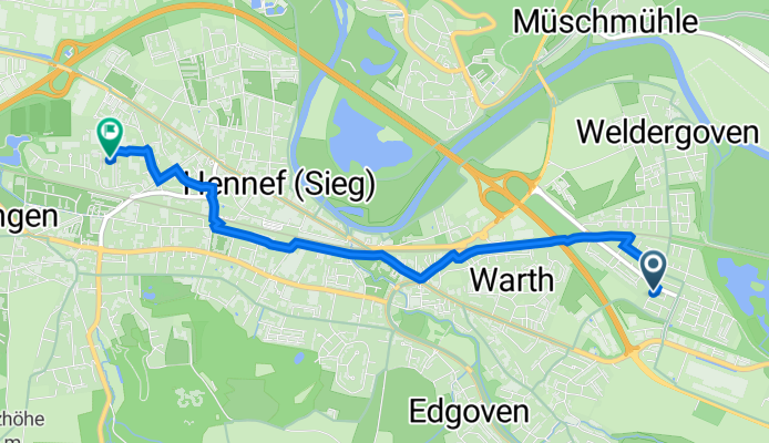 Heinrich-von-Morungen-Straße 2, Hennef (Sieg) nach Keplerstraße 1A, Hennef (Sieg)