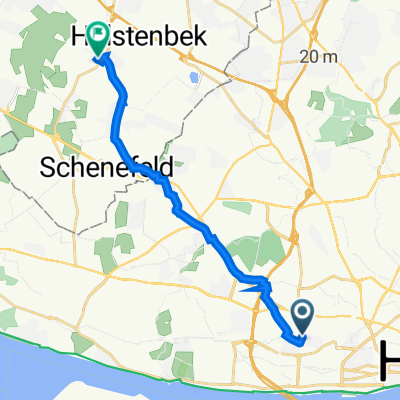 Hohenzollernring 119, Hamburg nach Im Wiesengrund 23, Halstenbek