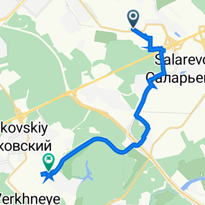 От Инженерный корпус ЗВС, Москва до Радужный проезд 2, Московский@град Московский Жилой Комплекс