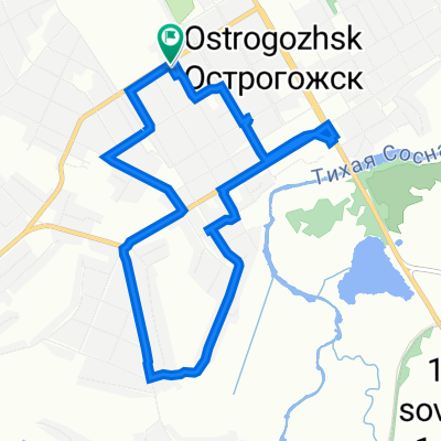 От Комсомольская улица 73, Острогожск до Комсомольская улица 73, Острогожск