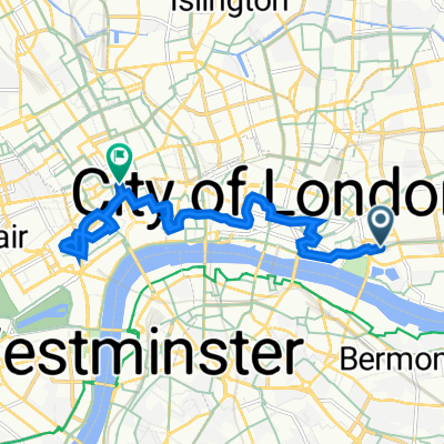 84–128 Royal Mint St, London to 92–94 Kingsway, London
