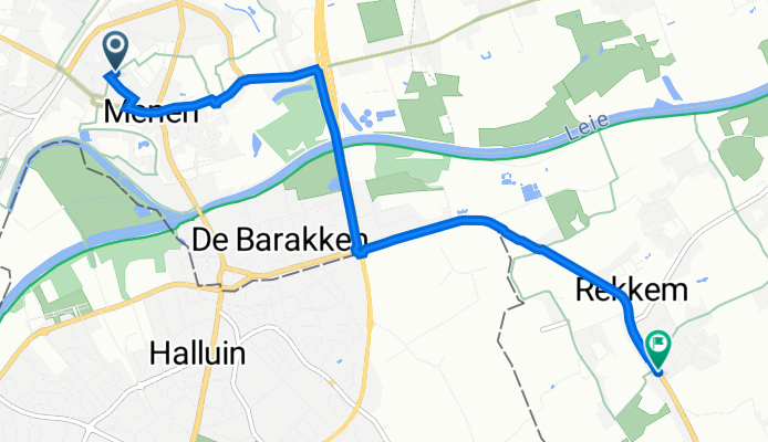 Menen naar Moeskroenstraat 515, Menen