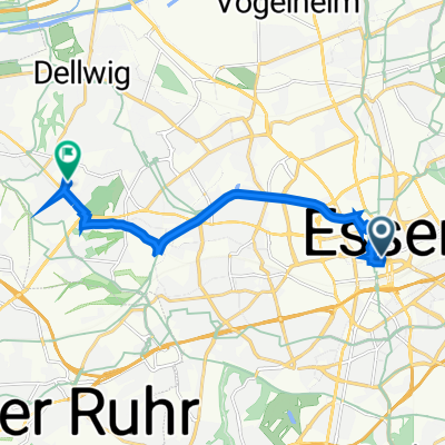 Burgplatz 2, Essen nach Bergheimer Straße 34, Essen