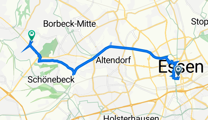 Burgplatz 2, Essen nach Bergheimer Straße 34, Essen