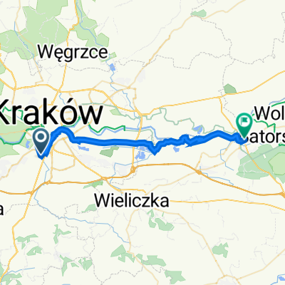 Odrzańska 2, Kraków to Stefana Batorego 20, Niepołomice