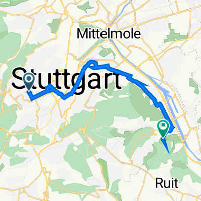 Gutbrodstraße 5A, Stuttgart nach Ruiter Straße 91, Stuttgart