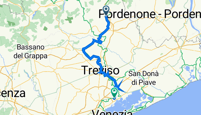 Via della Chiesa 20, Vittorio Veneto nach Via Litomarino 72A, Venedig