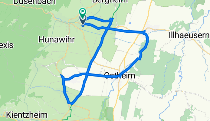 Route de Guémar 58, Ribeauvillé nach Rue de Landau 23, Ribeauvillé