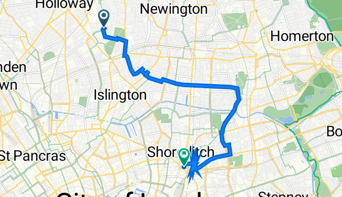 67 Drayton Park, London to 6 King John Ct, London