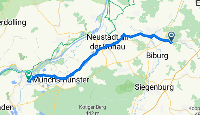 Rudolf-Diesel-Straße 18, Abensberg nach Eichenstraße 10, Vohburg an der Donau