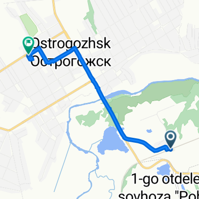От Острогожск до Комсомольская улица 73, Острогожск