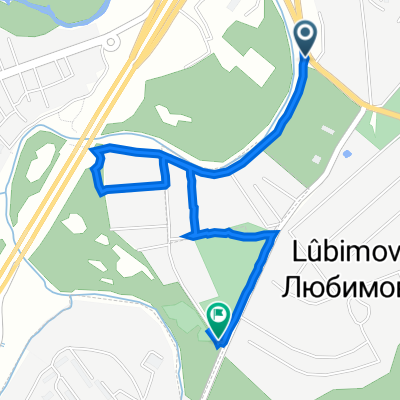 улица Ивантеевская Ветка, Тарасовка to улица Калинина, 8, Pushkinsky District