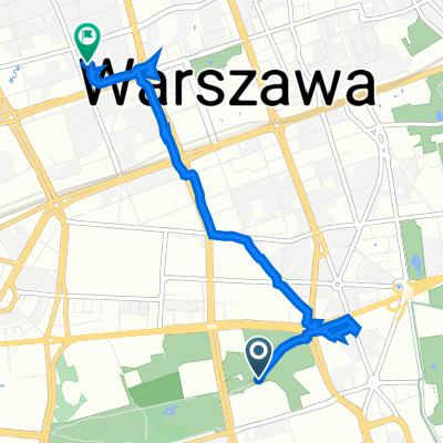 S Stanisława Rychlińskiego 2, Warsaw to Icchoka Lejba Pereca 14, Warsaw