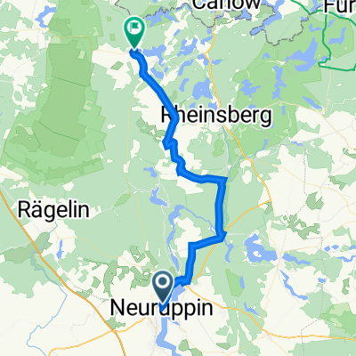 Straße des Friedens 1, Neuruppin nach Am Markt 7, Rheinsberg