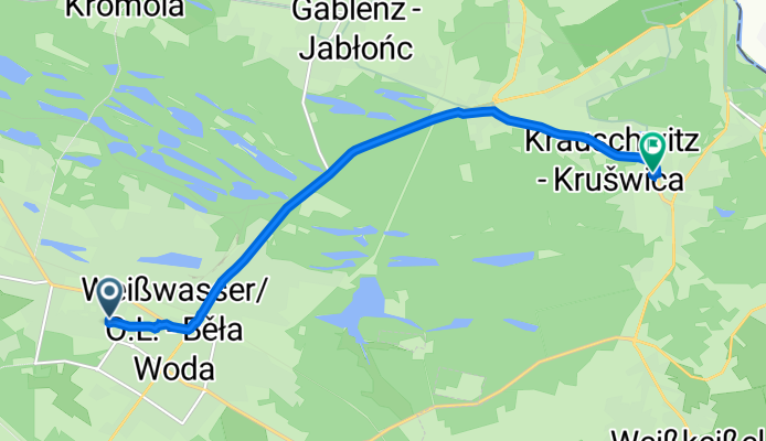 Hermannstraße 48, Weißwasser/Oberlausitz nach Wilhelmstraße 1, Krauschwitz