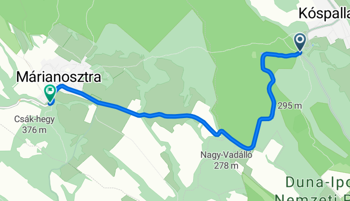 12106-es MellĂ©kĂșt, KĂłspallag to 12108-es MellĂ©kĂșt, MĂĄrianosztra