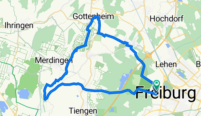 Ingeborg-Drewitz-Allee 5, Freiburg im Breisgau nach Rieselfeldallee 30, Freiburg im Breisgau