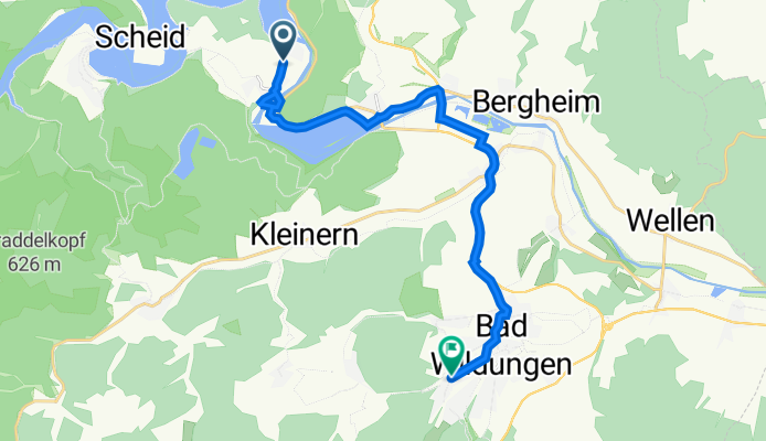 Zur Sperrmauer 33–39, Edertal nach Langemarckstraße 1, Bad Wildungen