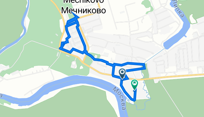 Центральная улица, 23, Петрово-Дальнее до Набережная улица, 8Б, Петрово-Дальнее