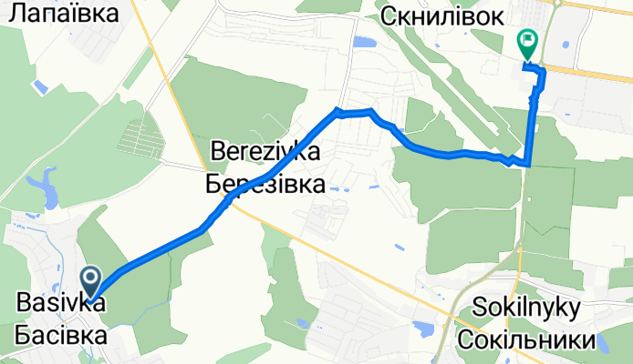 с. Басівка to ТЦ "Вікторія Гарденс", Львів