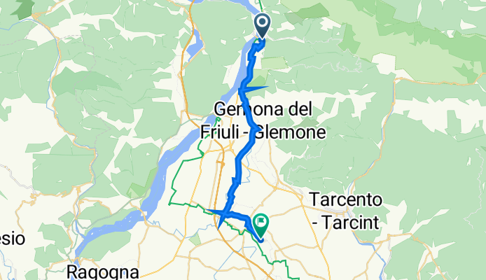 Via Santa Caterina 8, Venzone nach Via Sala 1–5, Buja