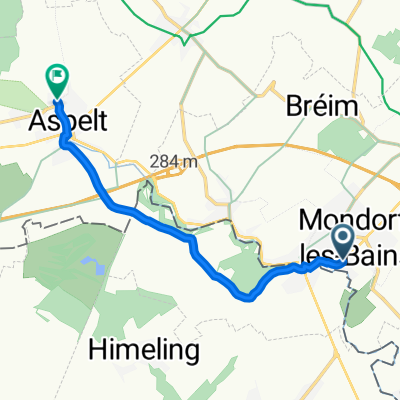 24 Route de Remich, Mondorf-les-Bains à 35A Péiter vun Uespelt Strooss, Aspelt