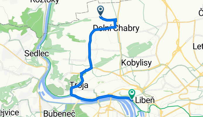 Pod Zámečkem 6, Praha 8 to U Českých loděnic 12, Praha 8