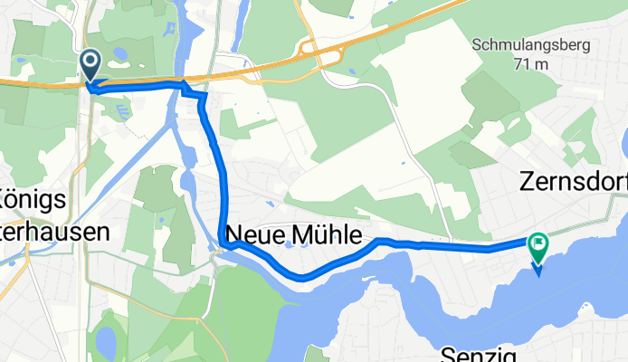 Wildauer Brücke, Wildau to Strandweg 18, Königs Wusterhausen